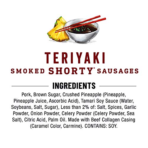 Dukes Shorty Smoked Sausage Teriyaki, 5 Oz