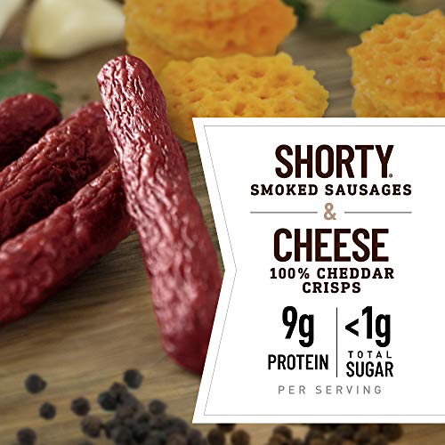 Dukes Shorty Smoked Sausages &Amp; Cheese Crisps, Original Recipe &Amp;