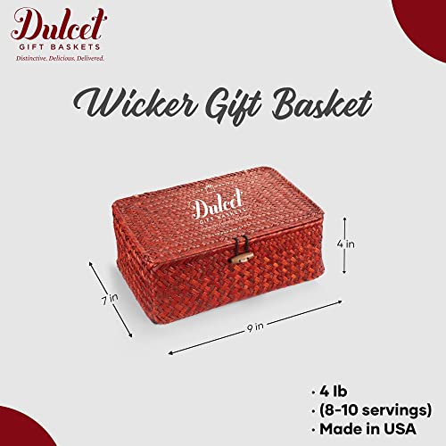Dulcet Gift Baskets Wicker Gift Box featuring Dulcet’s Delights ...