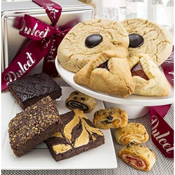 Dulcet Gift Baskets Cookie And Brownie Tin - Delicious, Fresh Ba