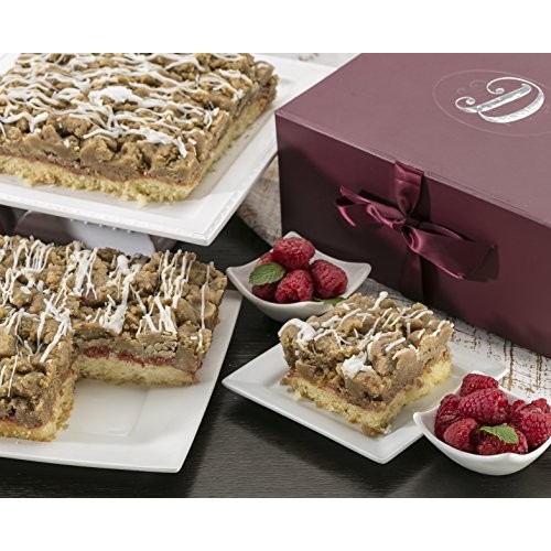 Dulcet Scrumptious Raspberry Crumb Cake- Top Gift Basket For Men