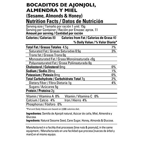 Dulzura Borincana Sesame Seeds with Honey & Almonds 6 oz [170 g]