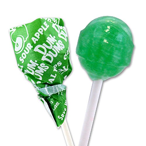 Dum Dums Bright Green Sour Apple 4-75 Count Bags