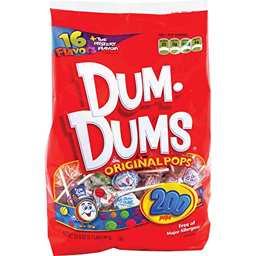 Dum Dums Lollipops, Variety Flavor Mix, 200 Count Bag