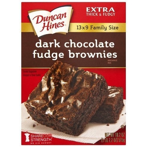 Duncan Hines Brownie Mix, Dark Chocolate Fudge 3 Pack