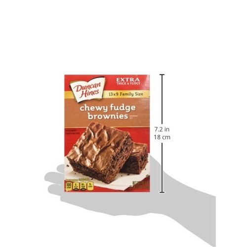 Duncan Hines Chewy Fudge Brownies 18.3Oz Family Size - 2 Boxes