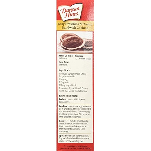 Duncan Hines Chewy Fudge Brownies 18.3Oz Family Size - 2 Boxes
