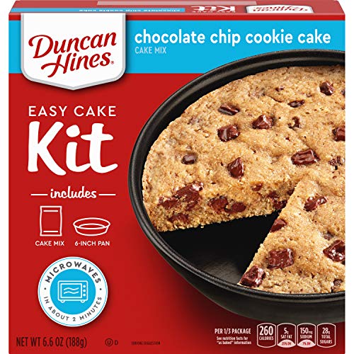 Duncan Hines Easy Cake Kit Chocolate Chip Cookie Cake Mix, 6.6 Oz