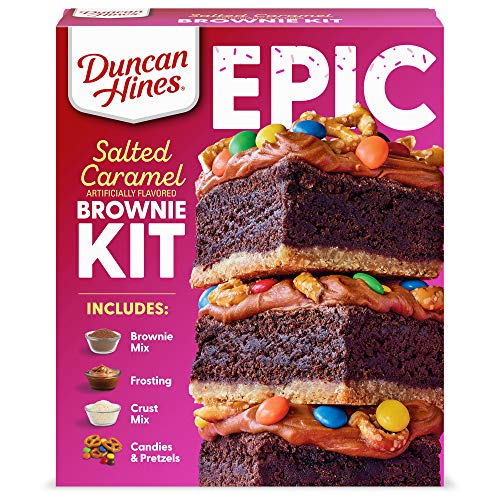 Duncan Hines Epic Kit, Salted Caramel Brownie Mix Kit, 32.16 Oz.