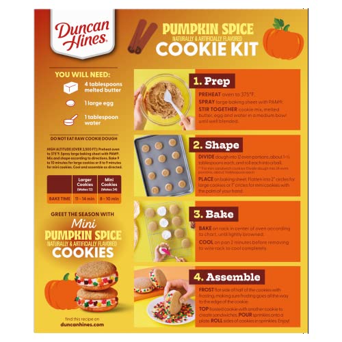 Duncan Hines Epic Pumpkin Spice Flavored Cookie Baking Kit, 20.1...