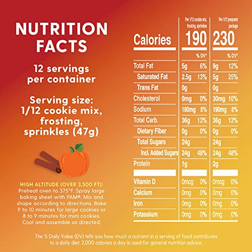 Duncan Hines Epic Pumpkin Spice Flavored Cookie Baking Kit, 20.1...