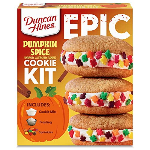 Duncan Hines Epic Pumpkin Spice Flavored Cookie Baking Kit, 20.1...