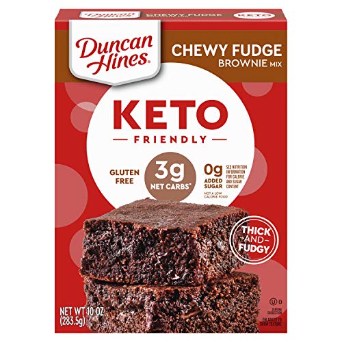 Duncan Hines Keto Friendly Chewy Fudge Brownie Mix, Gluten Free,