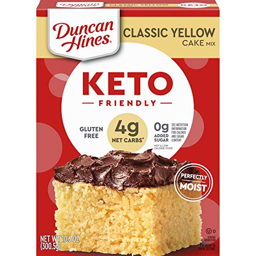 Duncan Hines Keto Friendly Classic Yellow Cake Mix, Gluten Free,