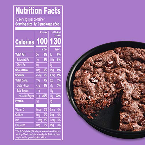 Duncan Hines Mega Cookie Double Chocolate Chunk Pan Cookie Mix,