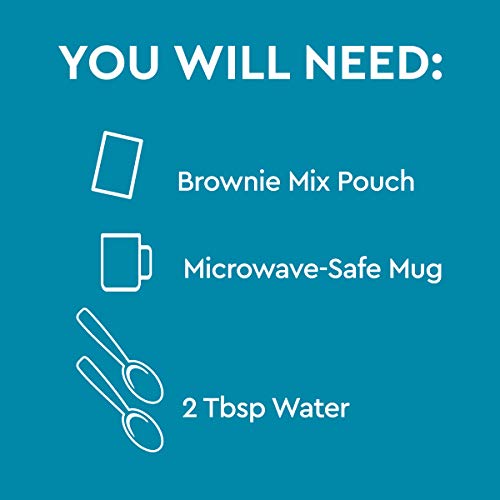 Duncan Hines Mug Cakes Walnut Brownie Mix, 4 - 2.2 Oz Pouches