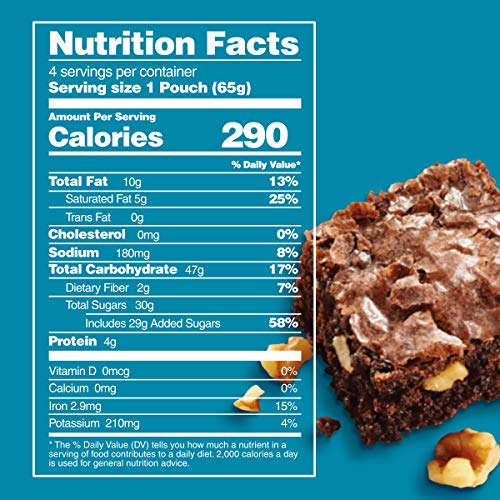 Duncan Hines Mug Cakes Walnut Brownie Mix, 4 - 2.2 Oz Pouches