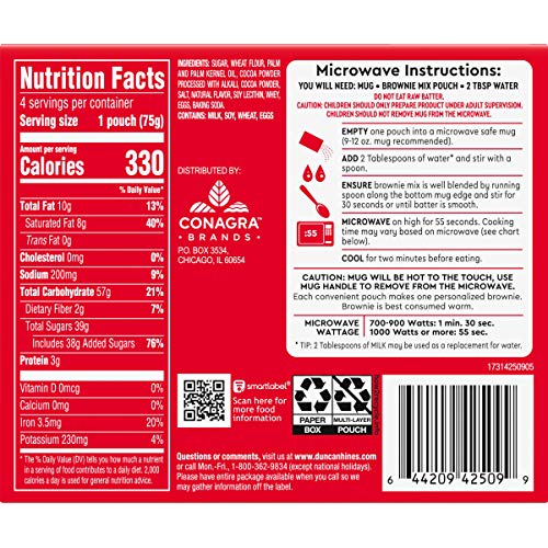 Duncan Hines Perfect Size For One, Chocolate Brownie, 10.6 Oz