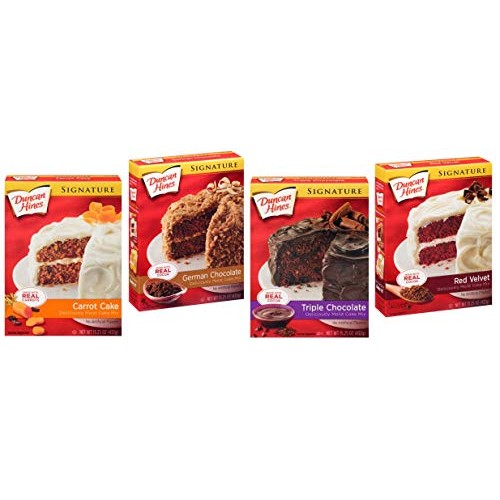 Duncan Hines Signature Cake Mix Variety 4 Pack Bundle - German C