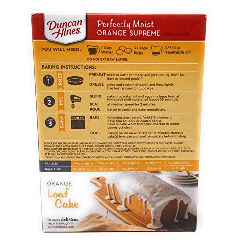 Duncan Hines Signature Orange Supreme Cake Mix 15.25Oz Pack Of 2