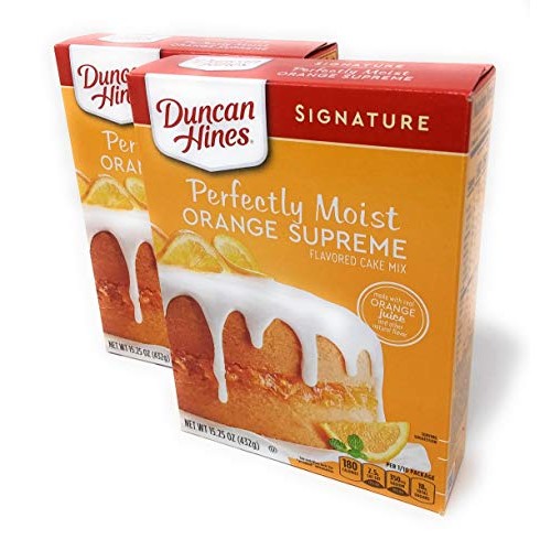 Duncan Hines Signature Orange Supreme Cake Mix 15.25Oz Pack Of 2