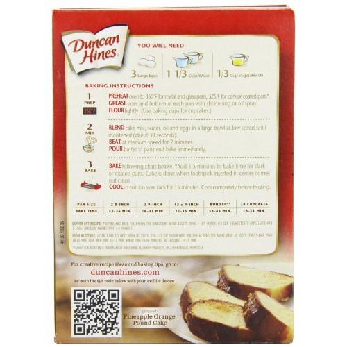 Duncan Hines Signature Pineapple Cake Mix, 16.5-Ounce Boxes Pac