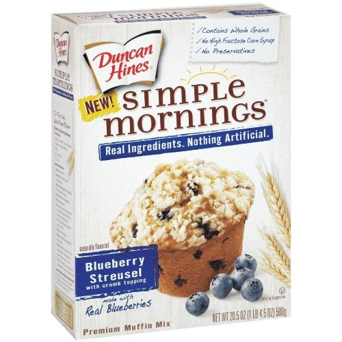Duncan Hines Simple Mornings Blueberry Streusel Muffin Mix, 20.5