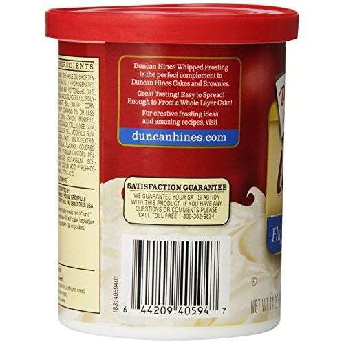 Duncan Hines Whipped Frosting, Fluffy White, 14 Ounce Pack Of 8