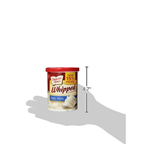 Duncan Hines Whipped Frosting, Fluffy White, 14 Ounce Pack Of 8