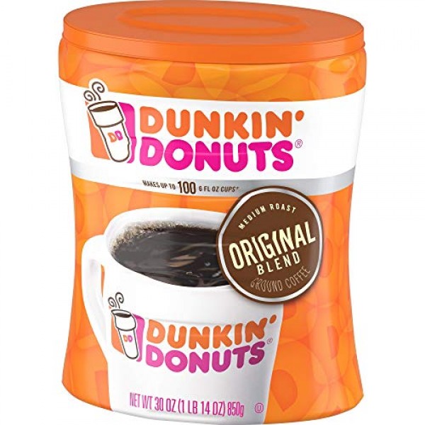 3-Pack Dunkin Donuts Original Blend Ground Coffee, Medium Roast...