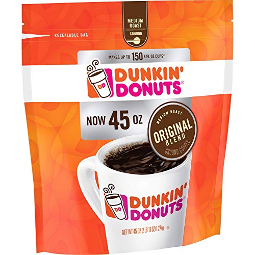 Dunkin Donuts Original Blend Medium Roast Ground Coffee, 40 Ounc