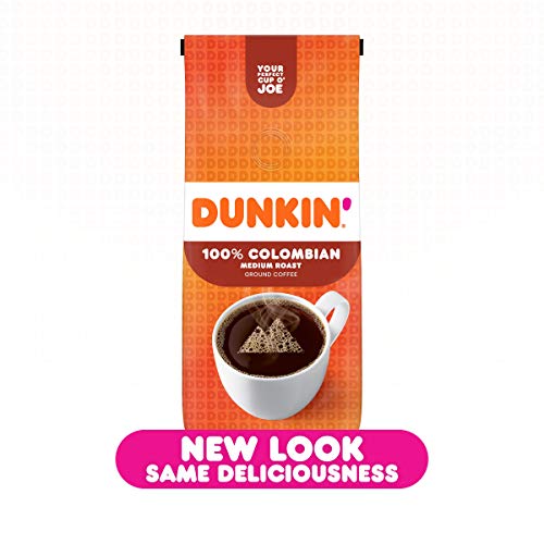 Dunkin 100% Columbian Medium Roast Ground Coffee, 11 Ounces Pa