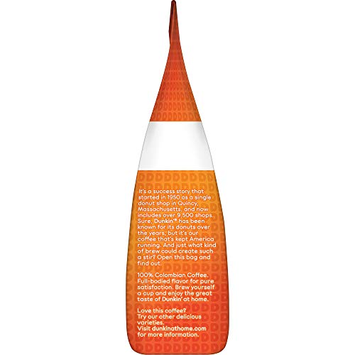 Dunkin 100% Columbian Medium Roast Ground Coffee, 11 Ounces Pa