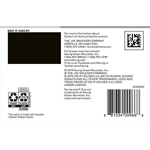 Dunkin Bakery Series Caramel Coffee Cake Flavored Coffee, 60 K