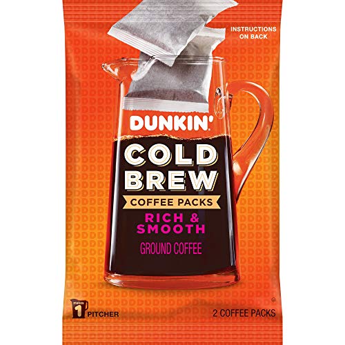 Dunkin Cold Brew Ground Coffee Packs, 8.46 Ounces Packaging Ma