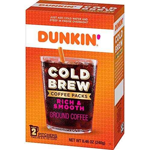 Dunkin Cold Brew Ground Coffee Packs, 8.46 Ounces Packaging Ma