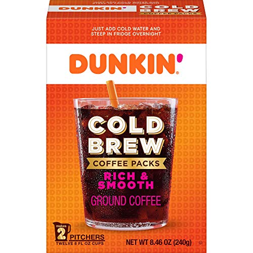 Dunkin Cold Brew Ground Coffee Packs, 8.46 Ounces Pack Of 6