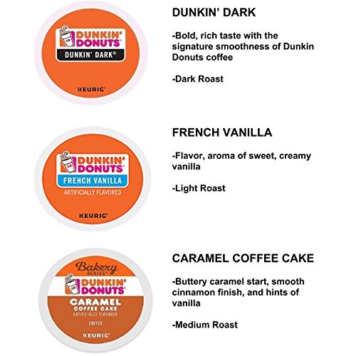 24 Count - Variety Pack Of Dunkin Donuts Coffee K Cups For All K