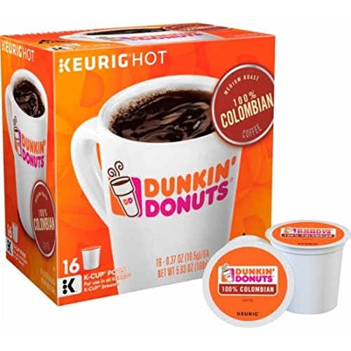 Dunkin Donuts Colombian Coffee K-Cup Pods, For Keurig Brewers, 9