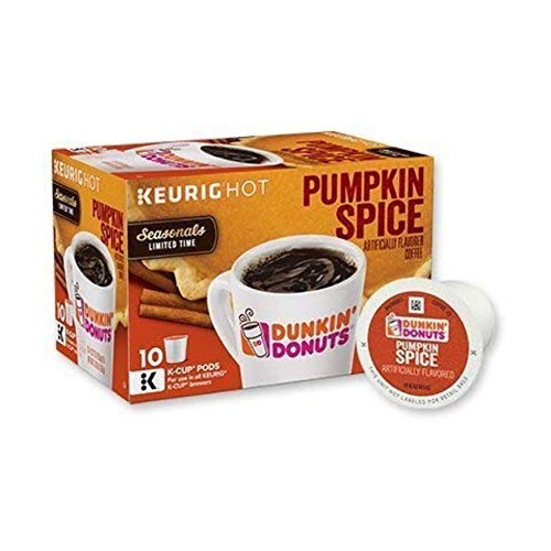 Dunkin Donuts Donuts Pumpkin Spice Flavored Coffee, K Cup Pods,