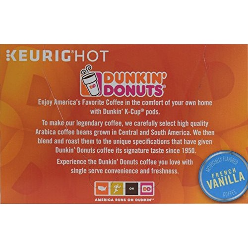 Dunkin Donuts French Vanilla Coffee Single Serve K-Cups, 24 Count
