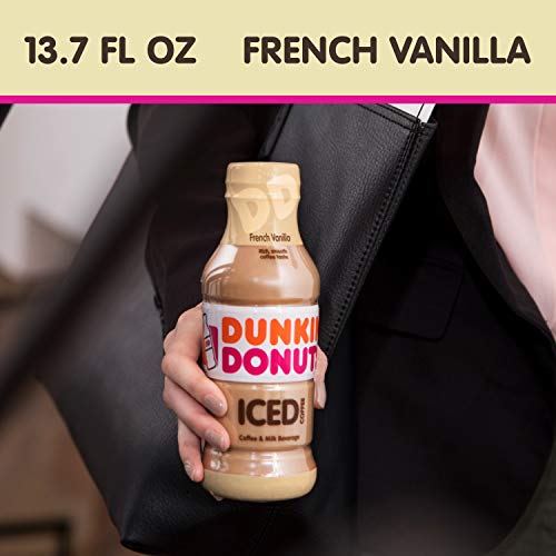Dunkin Donuts French Vanilla Iced Coffee Bottle, 13.7 fl oz