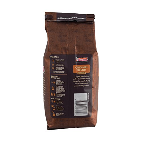 Dunkin Donuts Ground Coffee 1Lb Bag, Original Blend