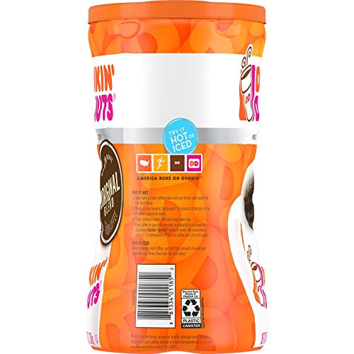 Dunkin Donuts Ground Coffee, Original Blend Medium Roast, 90 Ounce