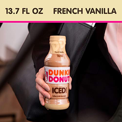 Dunkin Donuts Iced Coffee, French Vanilla, 13.7 Fluid Ounce Pac...