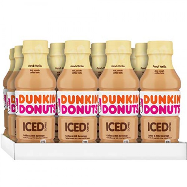 Dunkin Donuts Iced Coffee, French Vanilla, 13.7 Fluid Ounce Pac...