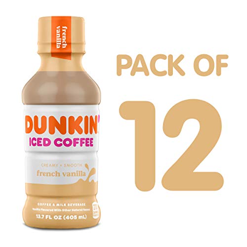 Dunkin Donuts Iced Coffee, French Vanilla, 13.7 Fluid Ounce Pac...