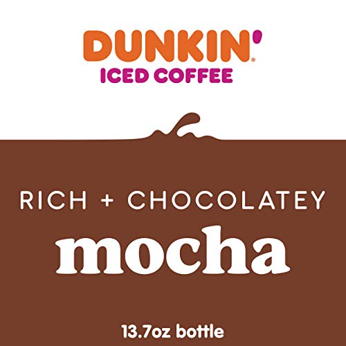 Dunkin Donuts Iced Coffee, Mocha, 13.7 Fluid Ounce Pack of 12