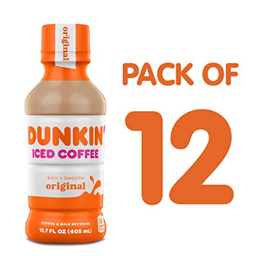 Dunkin Donuts Iced Coffee, Original, 13.7 Fluid Ounce Pack of 12
