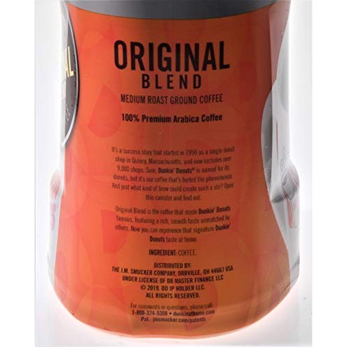 Dunkin Donuts Original Blend Ground Coffee Medium Roast Net Wt